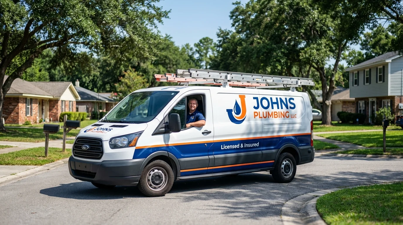 Johns Plumbing LLC service van in Payette, ID