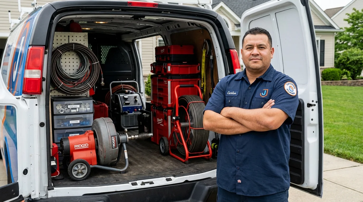 Professional drain cleaning equipment and Johns Plumbing LLC plumber in Payette