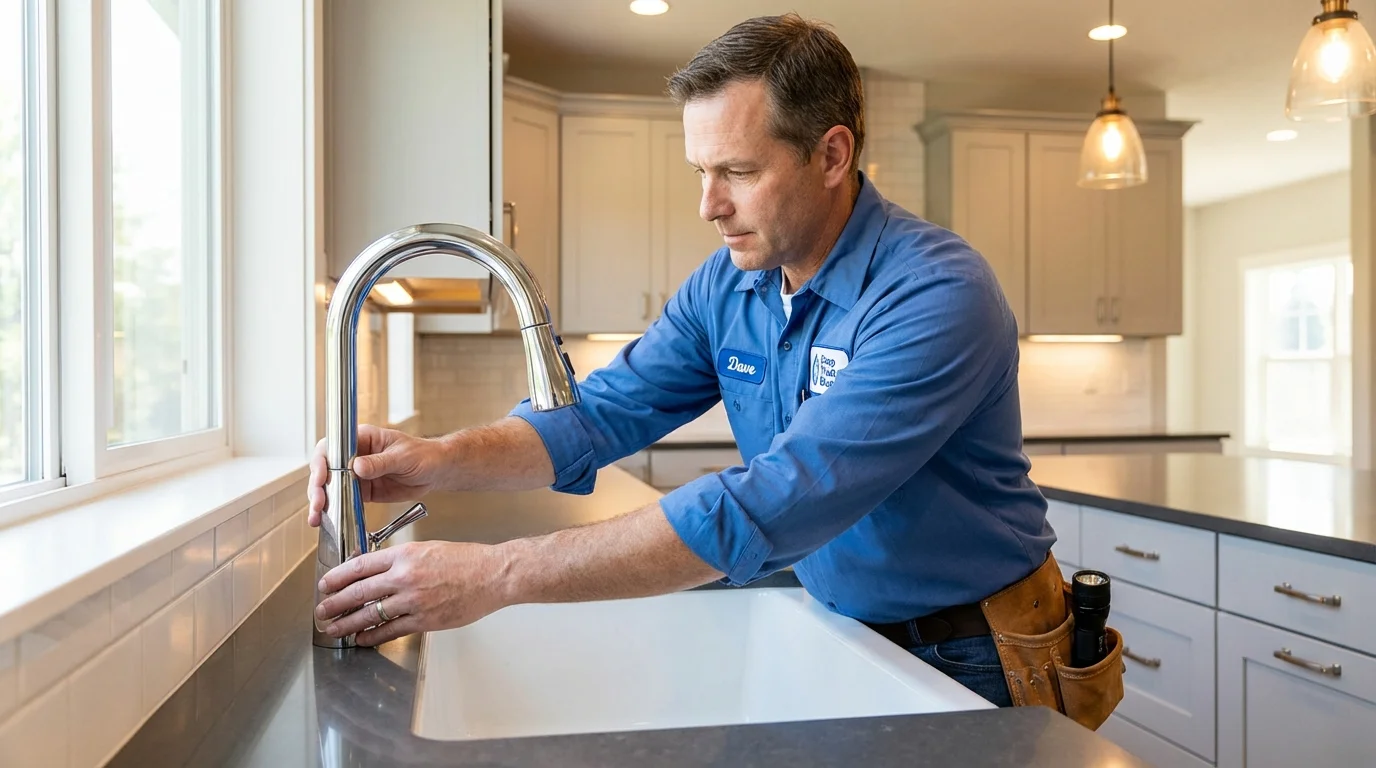 Kitchen faucet installation by Johns Plumbing LLC in Payette
