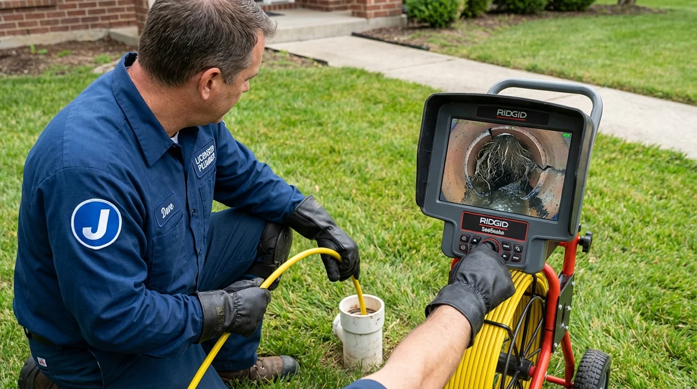 Sewer camera inspection being performed by Johns Plumbing LLC in Payette